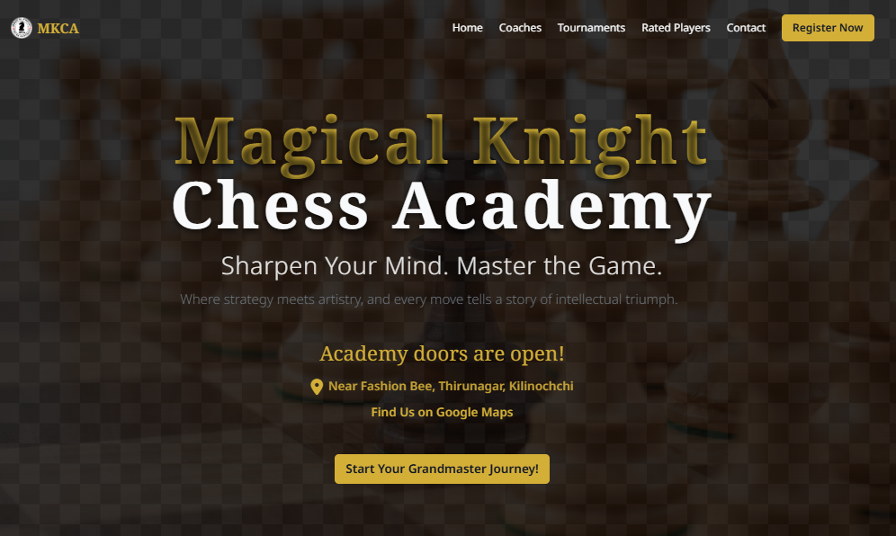 Magical Night Chess Academy – LKCE Site with Chatbot