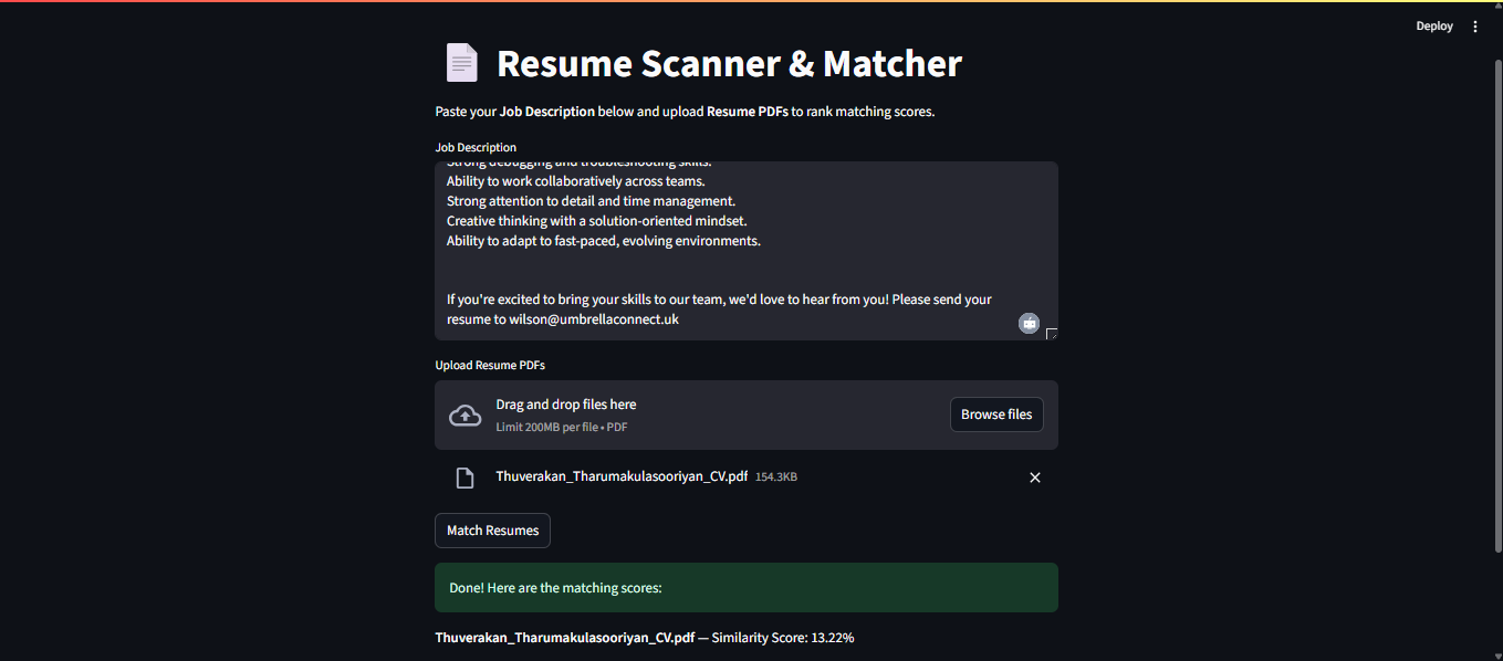 ResumeMatch – NLP Resume Analyzer